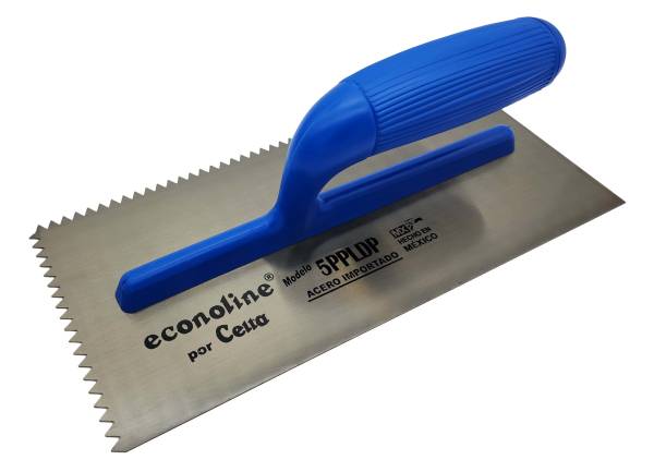 280814 Llana dentada triangulo 5 remaches 11" x 5" mango de plastico Econoline LL5PPLDP Celta