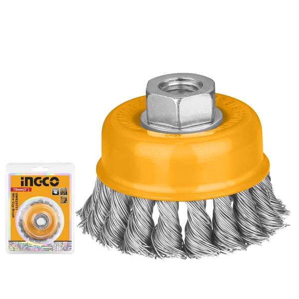 280932 Carda copa trenzada 3" x 5/8" UWB20751 Ingco