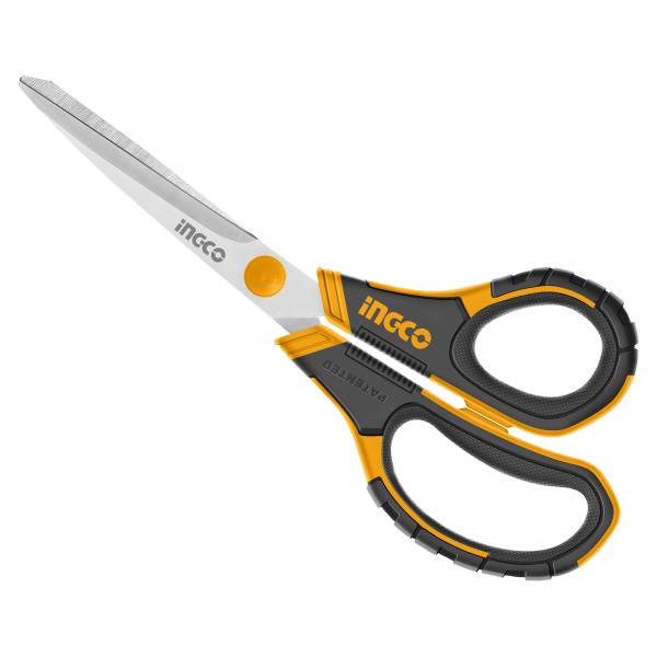 280977 Tijera de acero inoxidable para casa/oficina con mangos recubiertos 8.5" HSCRS812001 Ingco