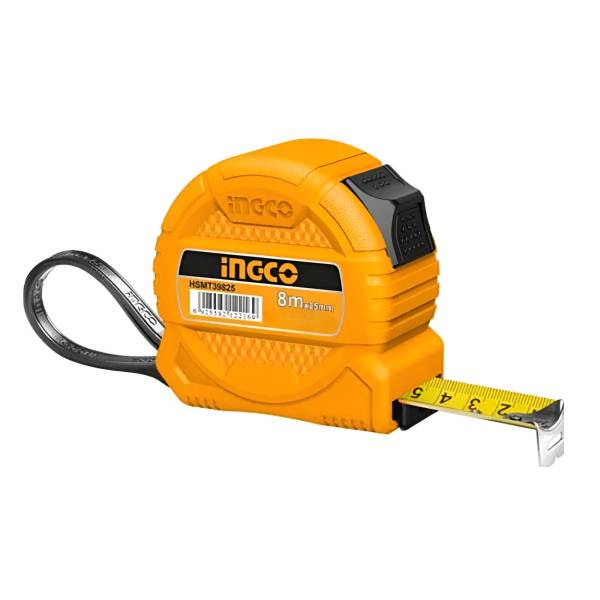 280984 Flexometro 25mm 8mt/26ft ABS amarillo SuperSelect tarjeta Ingco
