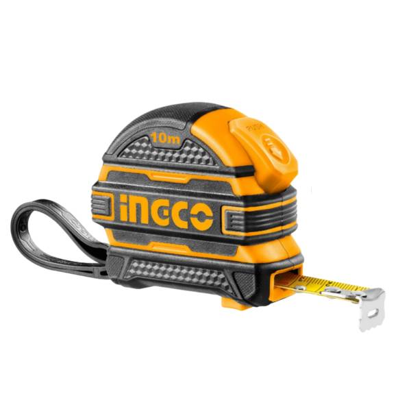 280985 Flexometro 25mm 10mt/33ft anti-impactos negro/amarillo Industrial tar Ingco
