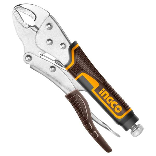 281057 Pinza de presion mordaza curva 7" HCJLW0207 Ingco