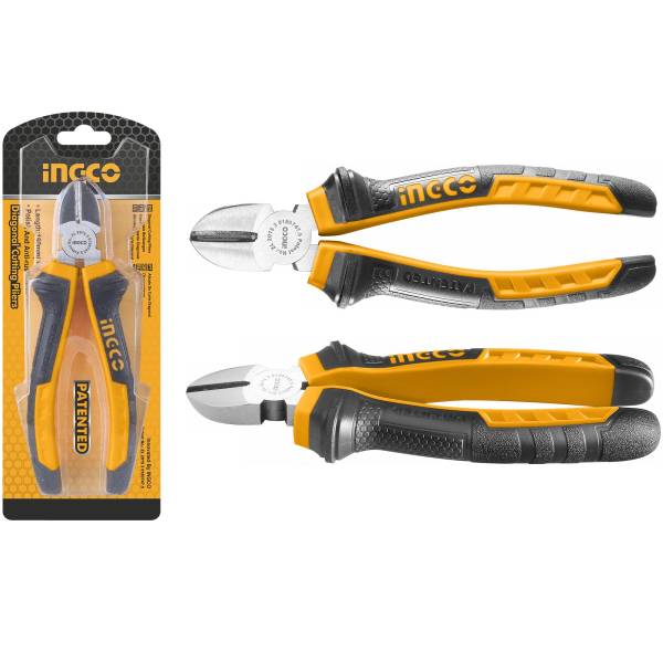 281068 Pinzas corte diagonal 7" mangos recubiertos HDCP08188 Ingco
