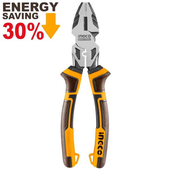 281069 Pinza para electricista 9.5" mango con grip Industrial Ingco