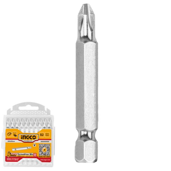 281076 Punta para desarmador cruz ph2 2" con 10pz SDB11PH223 Ingco