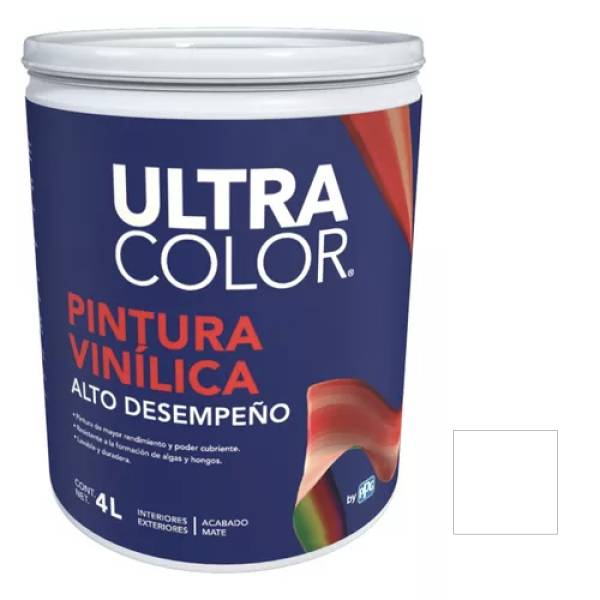 281875 Pintura vinil alto desempeño blanco 4.0l Ultracolor