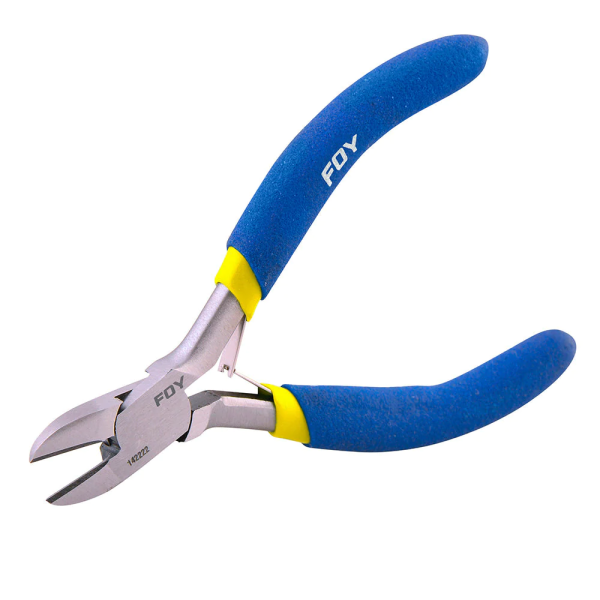 282658 Pinza mini corte diagonal 04" mango cubierto de PVC blister 142222 Foy