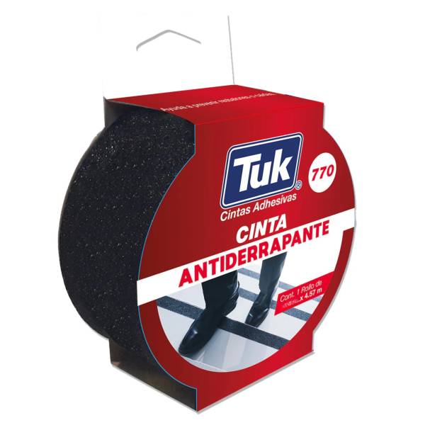 282674 Cinta antiderrapante con abrasivo 25mm x 05 mts negra 770 TUK