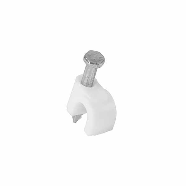 282733 Grapa para cable redonda 05 mm blanca con 20pz Vianti