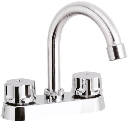 282794 Mezcladora lavabo laton tipo curvo maneral standard cromada Vianti
