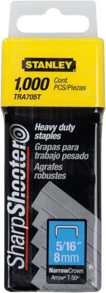 283029 Grapa para pistola 08mm 5/16" uso rudo con 1000pz Stanley