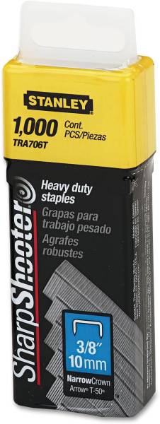 283031 Grapa para pistola 10mm 3/8" uso rudo con 1000pz Stanley