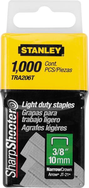 283032 Grapa para pistola 10mm 3/8" ligera con 1000pz Stanley