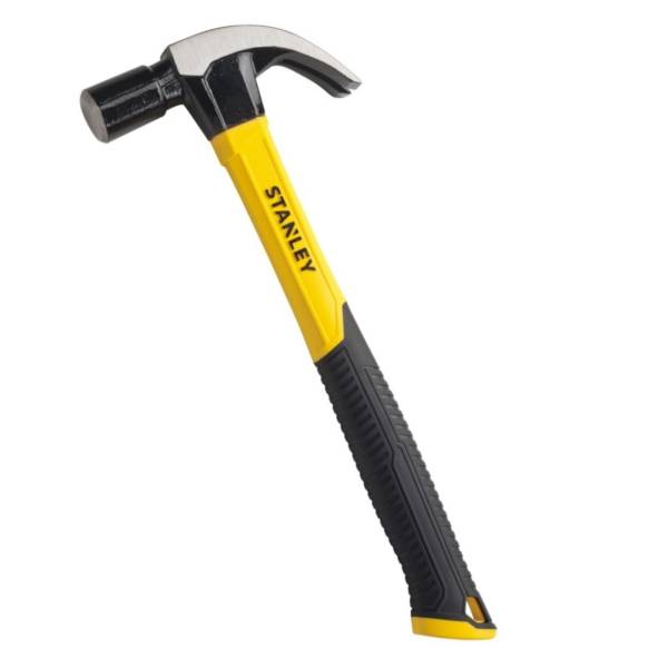 283078 Martillo uña curva mango fibra de vidrio 20 oz Stanley