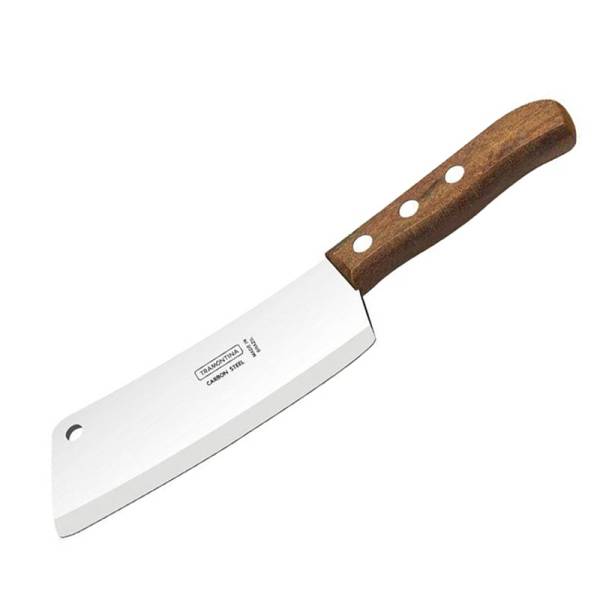 283507 Cuchillo hachuela de acero inoxidable con mango de madera 6 Tramontina