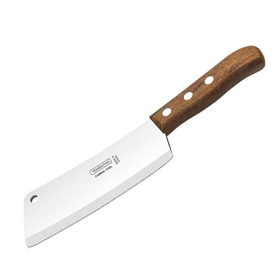 283508 Cuchillo hachuela de acero inoxidable con mango de madera 8 Tramontina