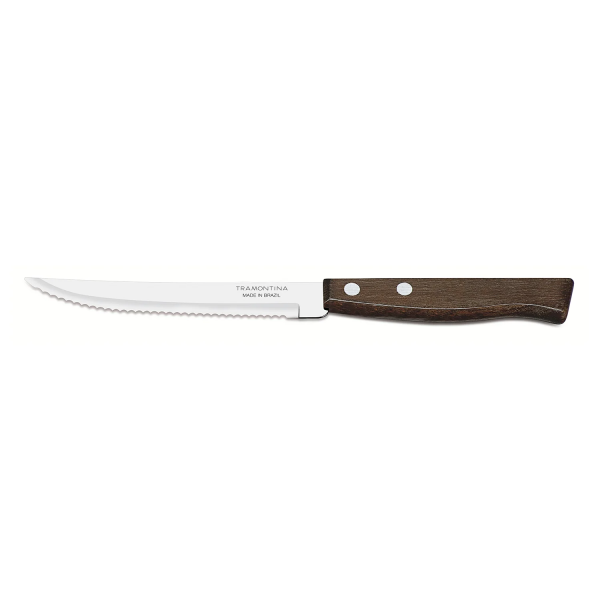 283510 Cuchillo para asado con sierra mango de madera 5 Trad Tramontina
