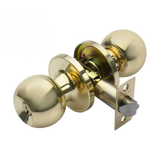 284011 Cerradura tubular llave/boton laton brillante Bolton blister Fanal