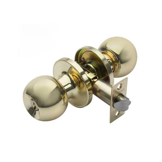 284012 Cerradura tubular llave/boton laton brillante Bolton caja Fanal