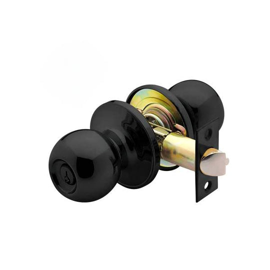 284013 Cerradura tubular llave/boton negro mate Bolton caja Fanal