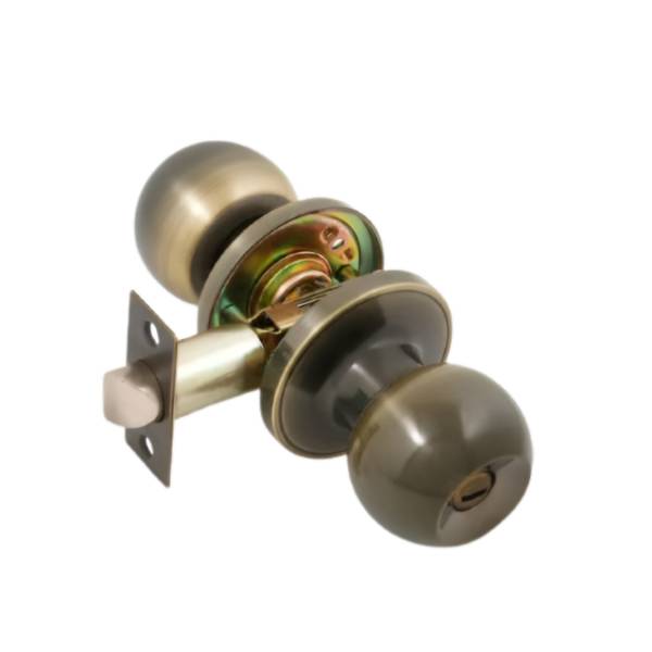 284017 Cerradura tubular ranura/boton laton antiguo Bolton blister Fanal