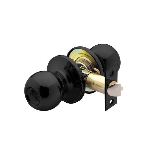 284021 Cerradura tubular ranura/boton negro mate Bolton caja Fanal