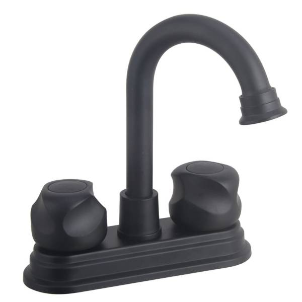 284118 Mezcladora lavabo laton tipo bar maneral standard negra Vianti