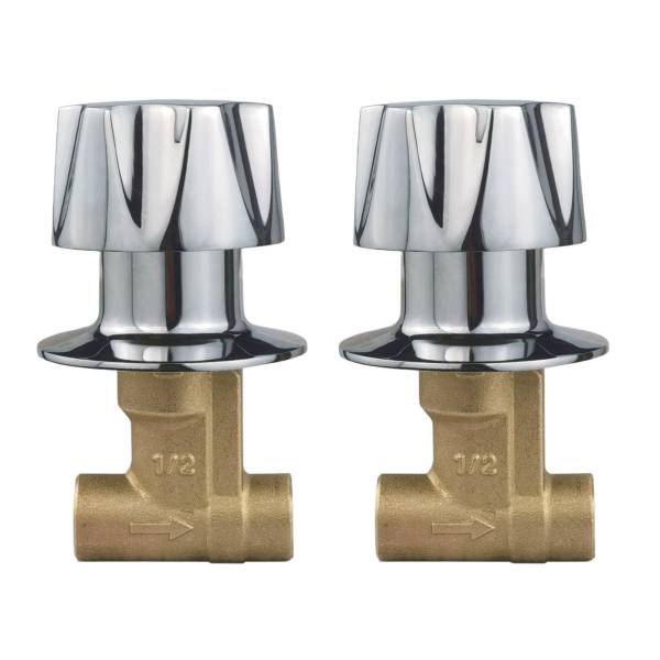 284125 Juego de llaves empotrar soldables de bronce con maneral standard Vianti
