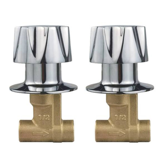 284125 Juego de llaves empotrar soldables de bronce con maneral standard Vianti