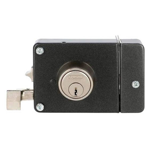 284136 Cerradura sobreponer derecha negra montafacil Fanal