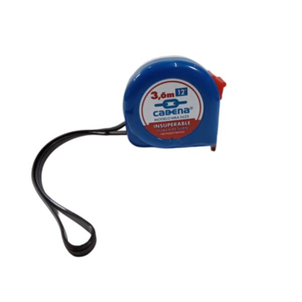 284398 Flexometro 3.6mt ABS azul/blanco granel Cadena