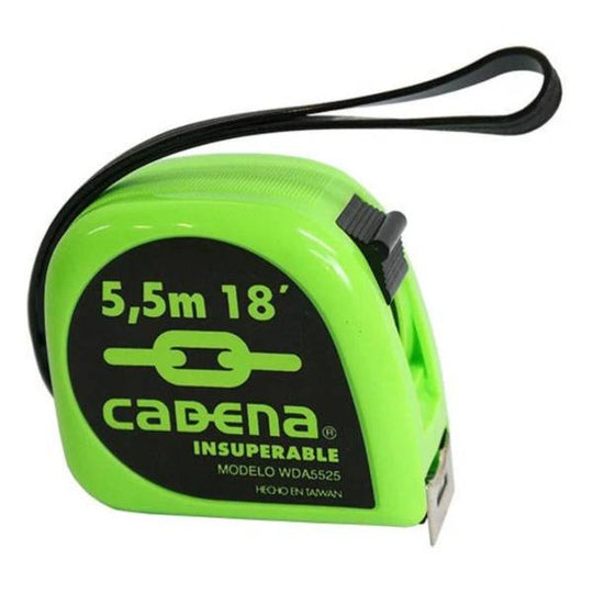 284403 Flexometro 5.5mt ABS colores neon para display Cadena