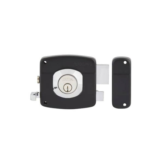 284440 Cerradura sobreponer derecha negra clasica blister Fanal