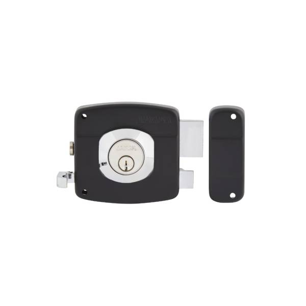 284440 Cerradura sobreponer derecha negra clasica blister Fanal