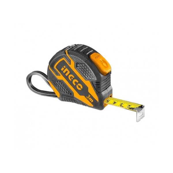 284543 Flexometro 16mm 3mt/10ft anti-impactos negro/amarillo Industrial tarjeta Ingco