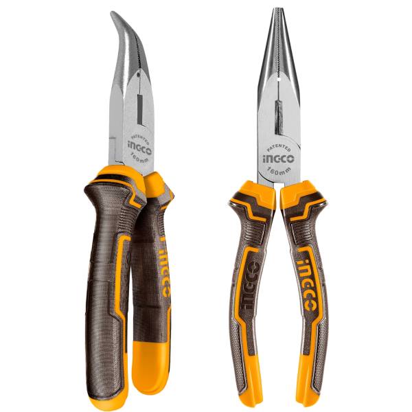 284717 Pinza de punta curva 06" mango con grip Ingco