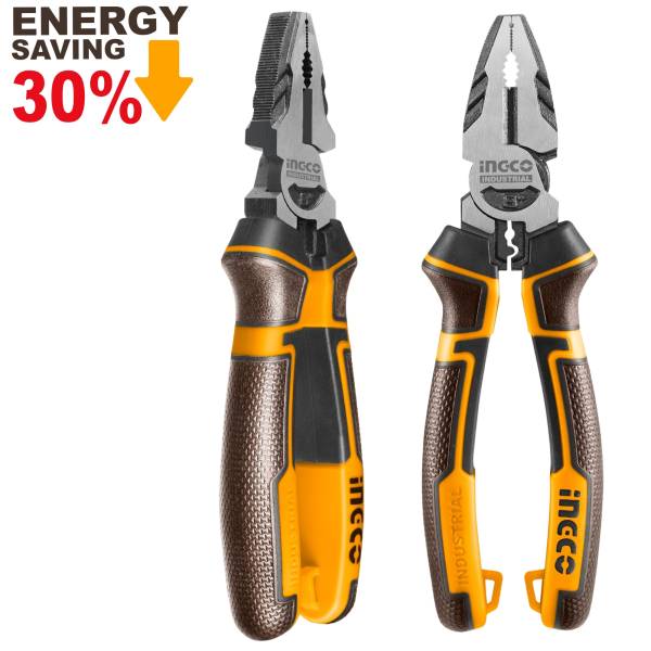 284720 Pinza para electricista 8" mango con grip Industrial Ingco