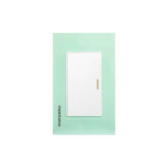 284788 Placa 1 ventana con apagador escalera aqua Krystal Montana