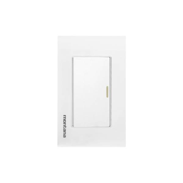 284793 Placa 1 ventana con apagador sencillo blanco Krystal Montana