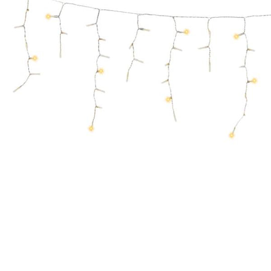 284900 Serie navideña 300 LED calido cable transparente cascada 6 mt 8 funciones Vianti