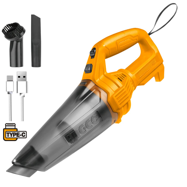 Aspiradora para auto INGCO CVLI2026 con boquillas y cable USB