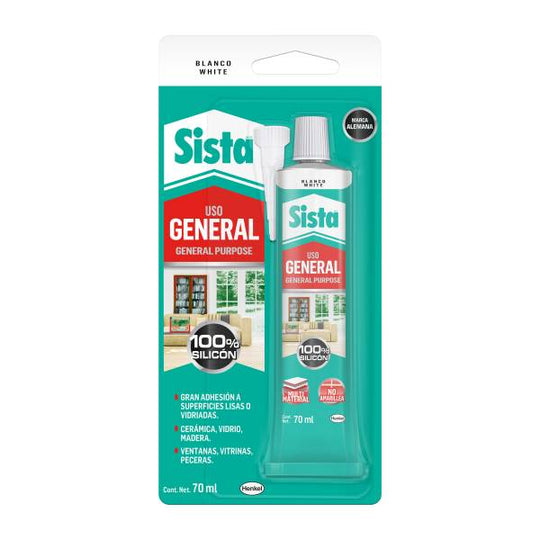 285460 Silicon 100% blister 070ml transparente F109 Sista