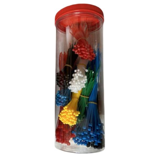 285541 Cinchos plasticos bote con 1000 colores surtido Vianti