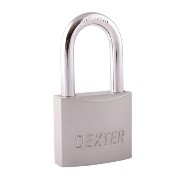 285609 Candado metalico 50mm llave tradicional gancho largo pulido blister Dexter