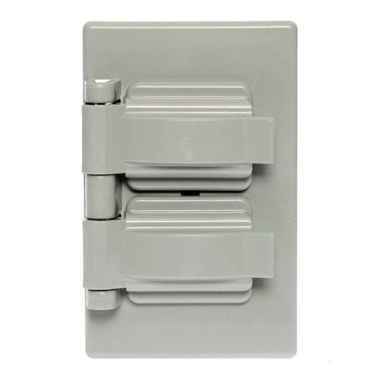 285624 Placa para contacto duplex intemperie gris Americano Igoto