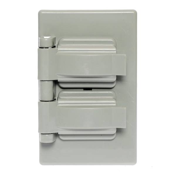 285624 Placa para contacto duplex intemperie gris Americano Igoto