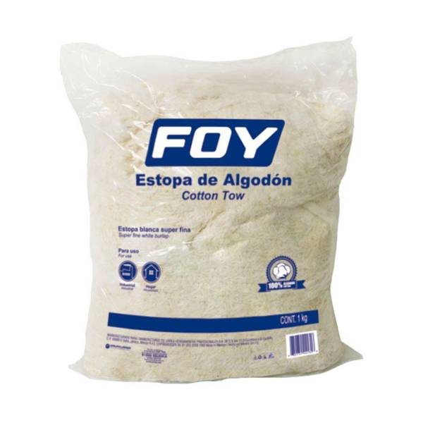 285709 Estopa blanca bolsa 1kg Foy