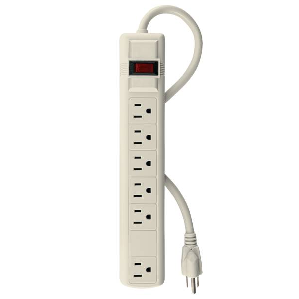285937 Multicontacto con cable 75cm 06 contactos con indicador supresor 450j Vianti
