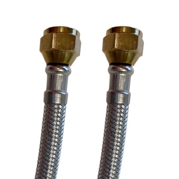 285951 Manguera para gas aluminio UG 010 3/8" x 3/8" 060 cm tuerca/acero Vianti