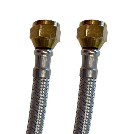 285953 Manguera para gas aluminio UG 010 3/8" x 3/8" 150 cm tuerca/acero Vianti